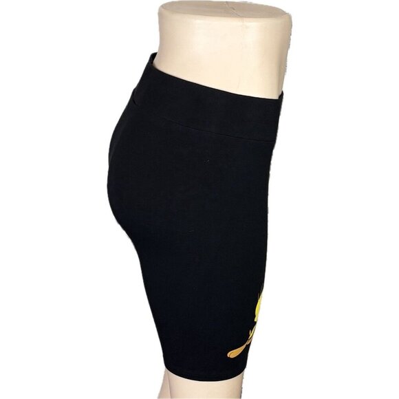 Looney Tunes +3 Black Tweety Bird & Sylvester Graphic Cotton Stretch Bike Shorts - Picture 3 of 6